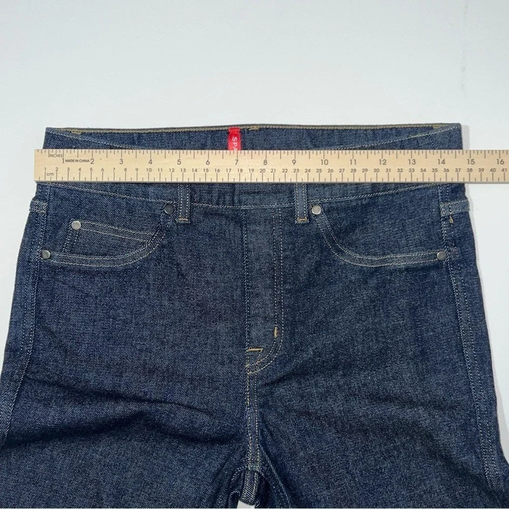 Spanx Straight Leg Woman's Denim Pants Raw Indigo Pull On Sz‎ Medium